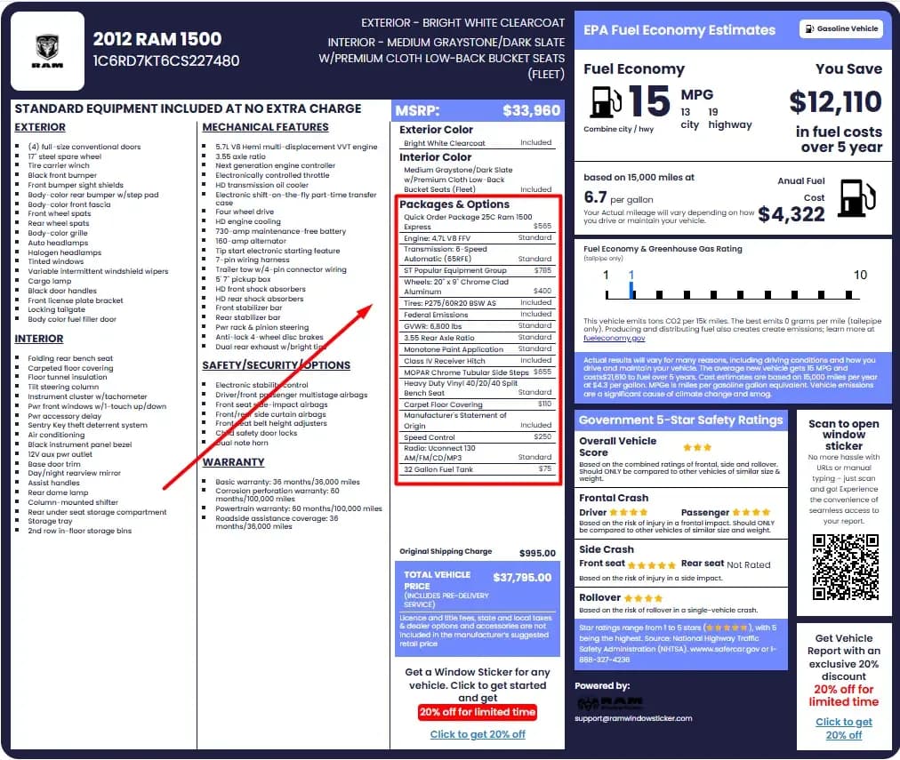 ram-check-the-optional-equipment-column